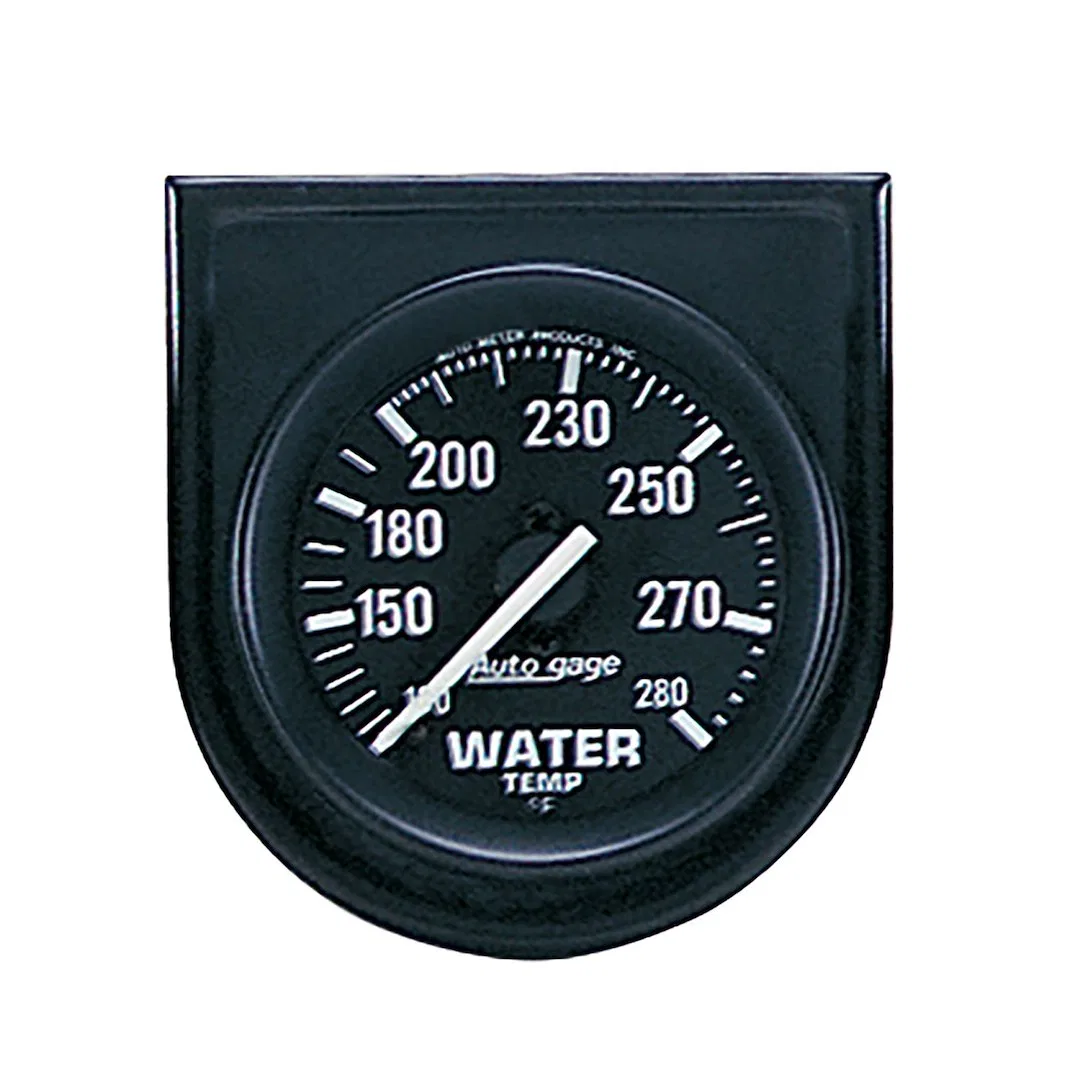 2333 – AUTO METER Gauge Water Temperature, 2-1/16 Inch Full Sweep Mechanical Analog 100-280 Degrees F Black Face/ Bla...